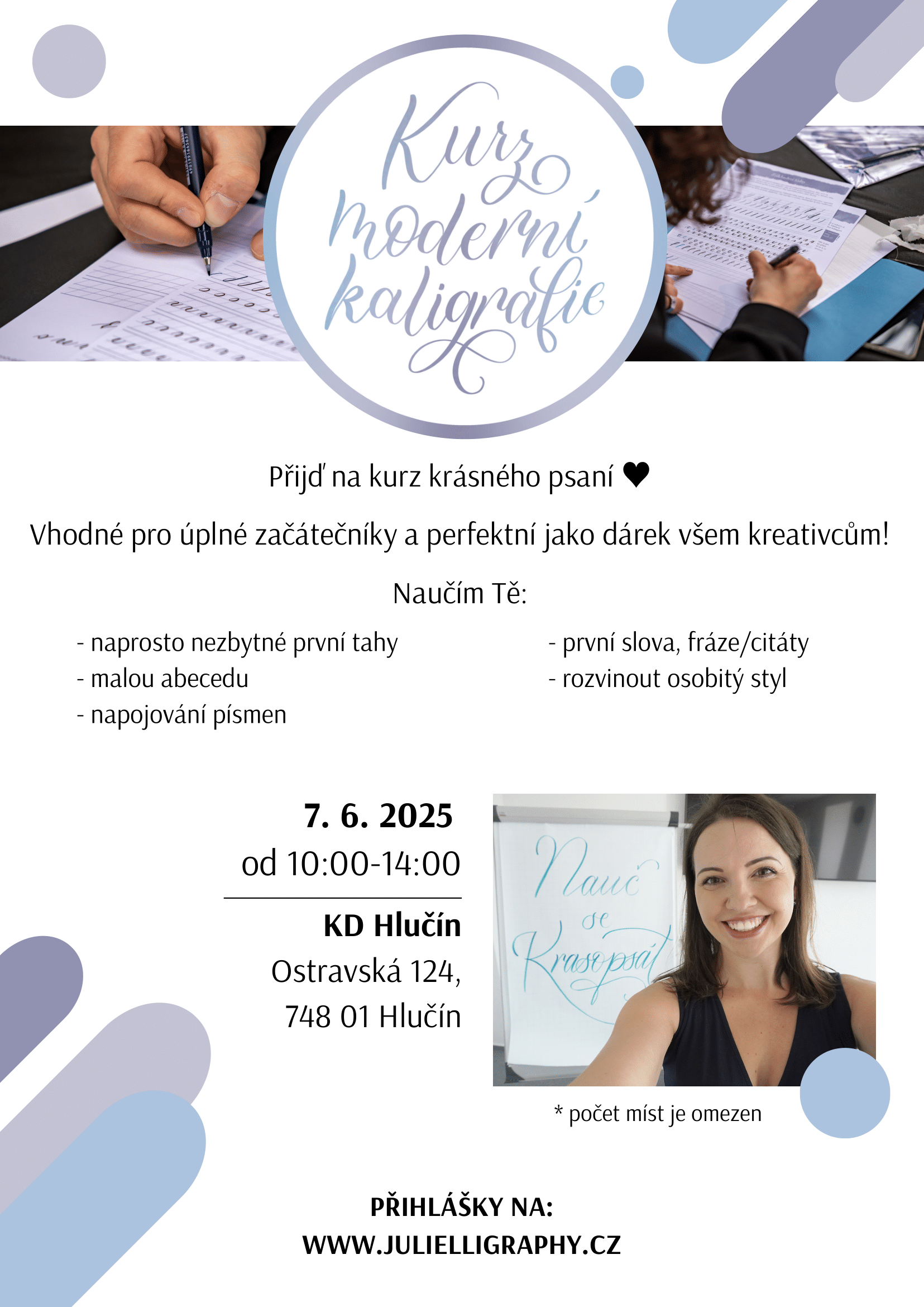 Kurz moderní kaligrafie v Hlučíně